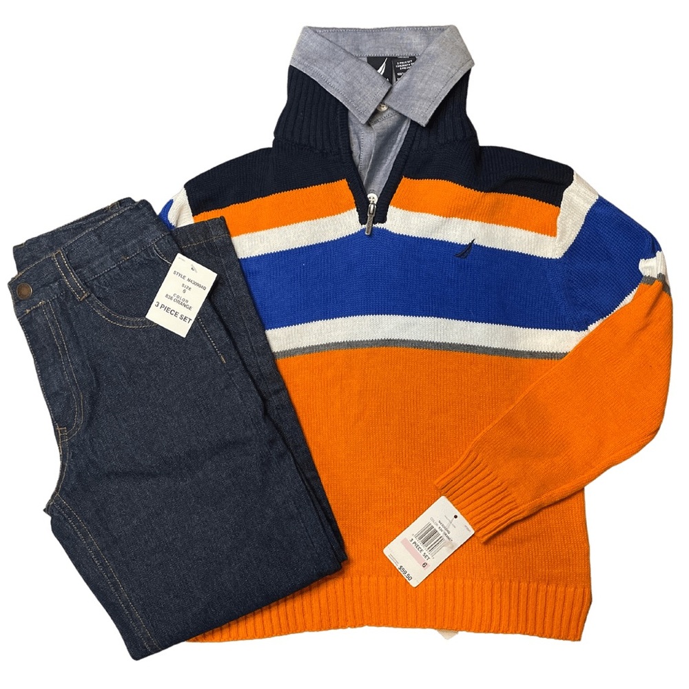 NWT Size 6 boy Nautica 3 piece set